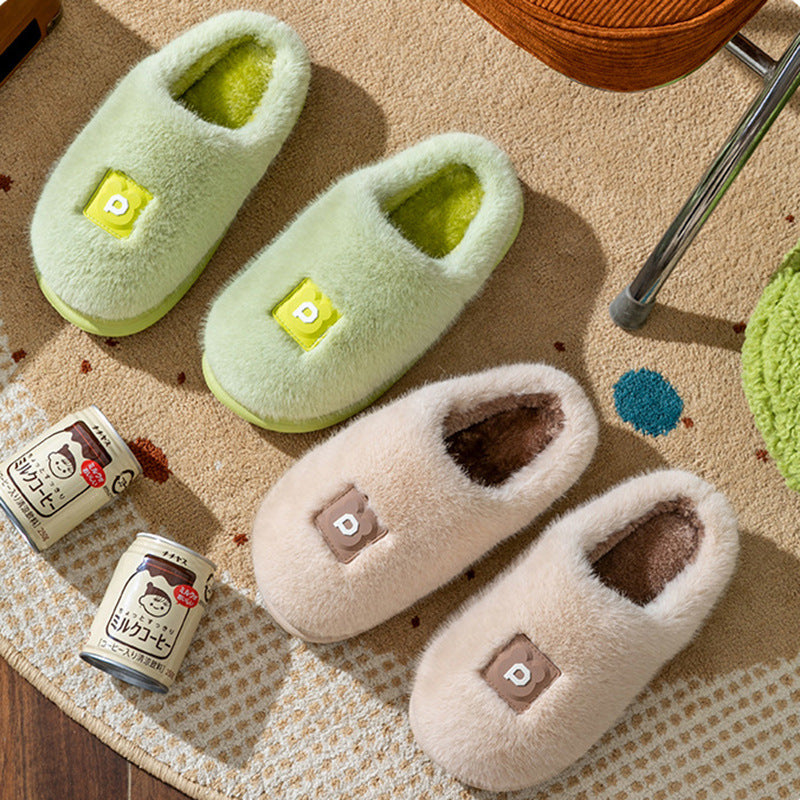 Soft Furry Plush Slippers for Women - Winter Comfort