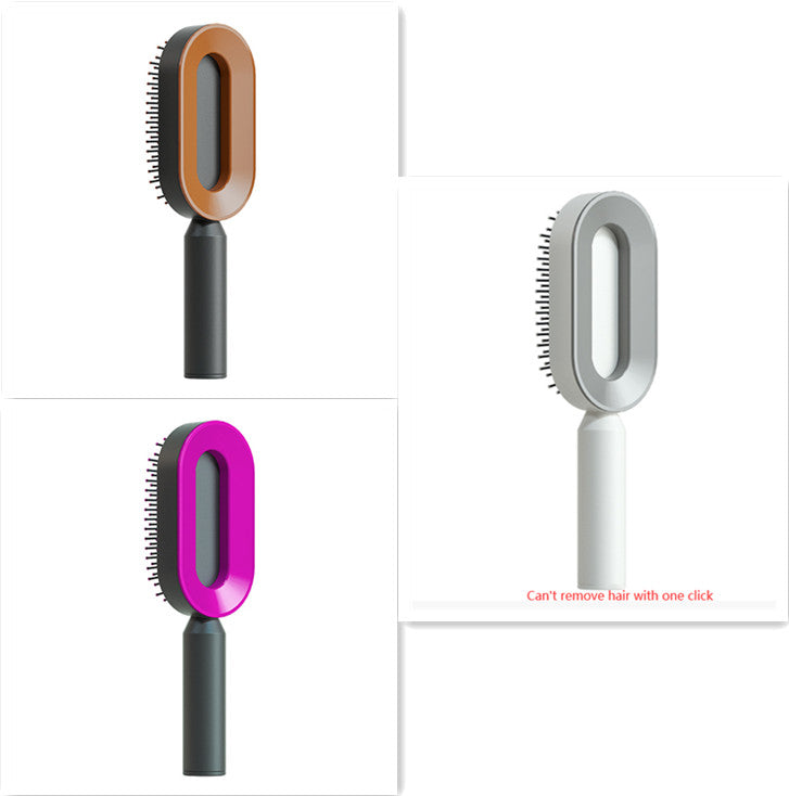 One-key Cleaning Hair Loss Airbag Massage Scalp Comb Anti-Static Hairbrush Self Cleaning Hair Brush For Women