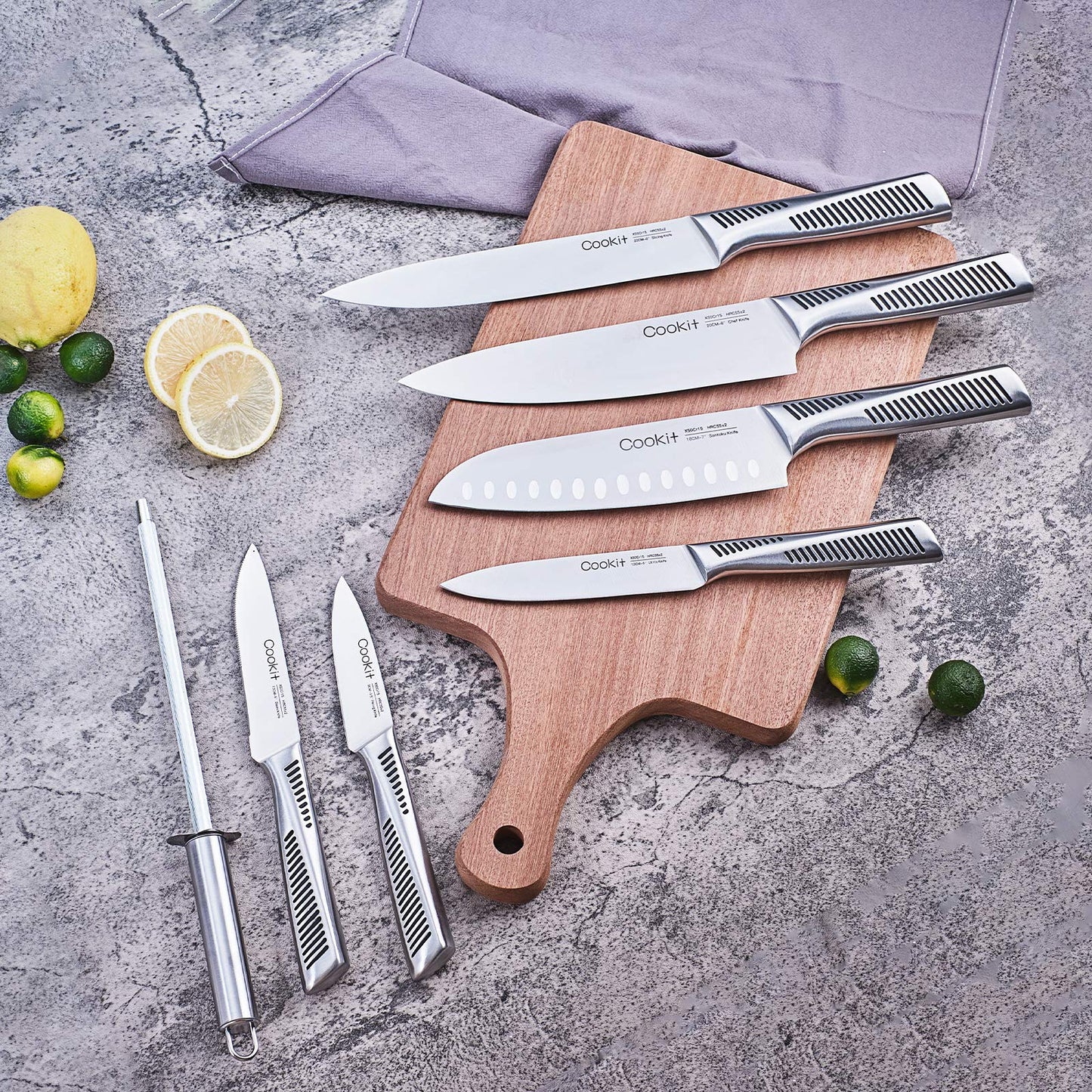 Complete 15 Piece Kitchen Knife Set with Block and Essential Accessories Upgrade Your Culinary Experience