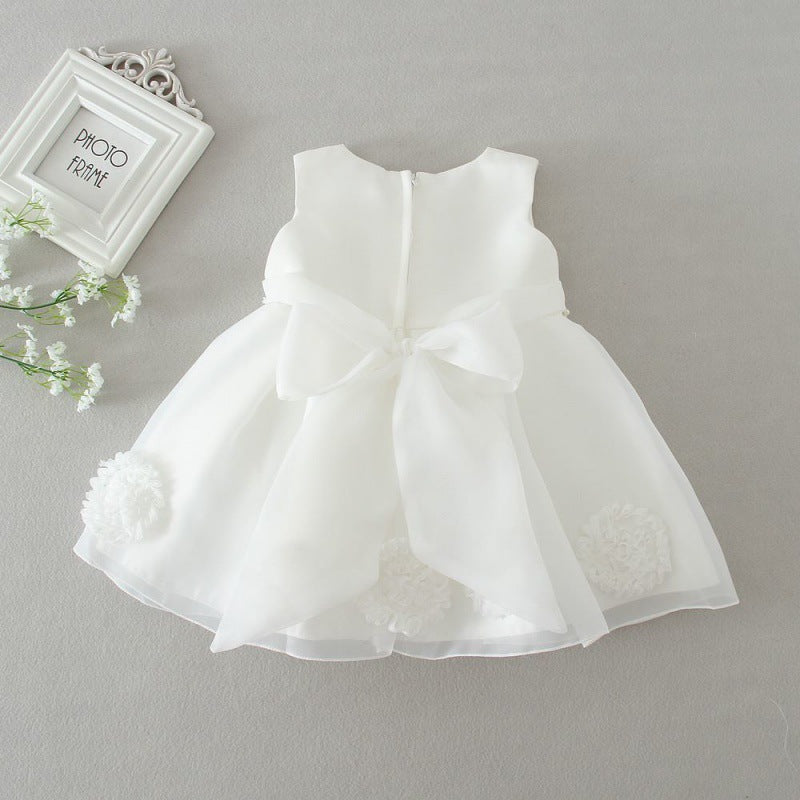 Enchanting Blossoms Princess Dress Tutu Skirt for One Year Old Baby Girls Perfect for Flower Girl Dreams