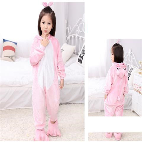 Cartoon Animal One Piece Flannel Coral Velvet Pajamas Cozy and Playful Sleepwear