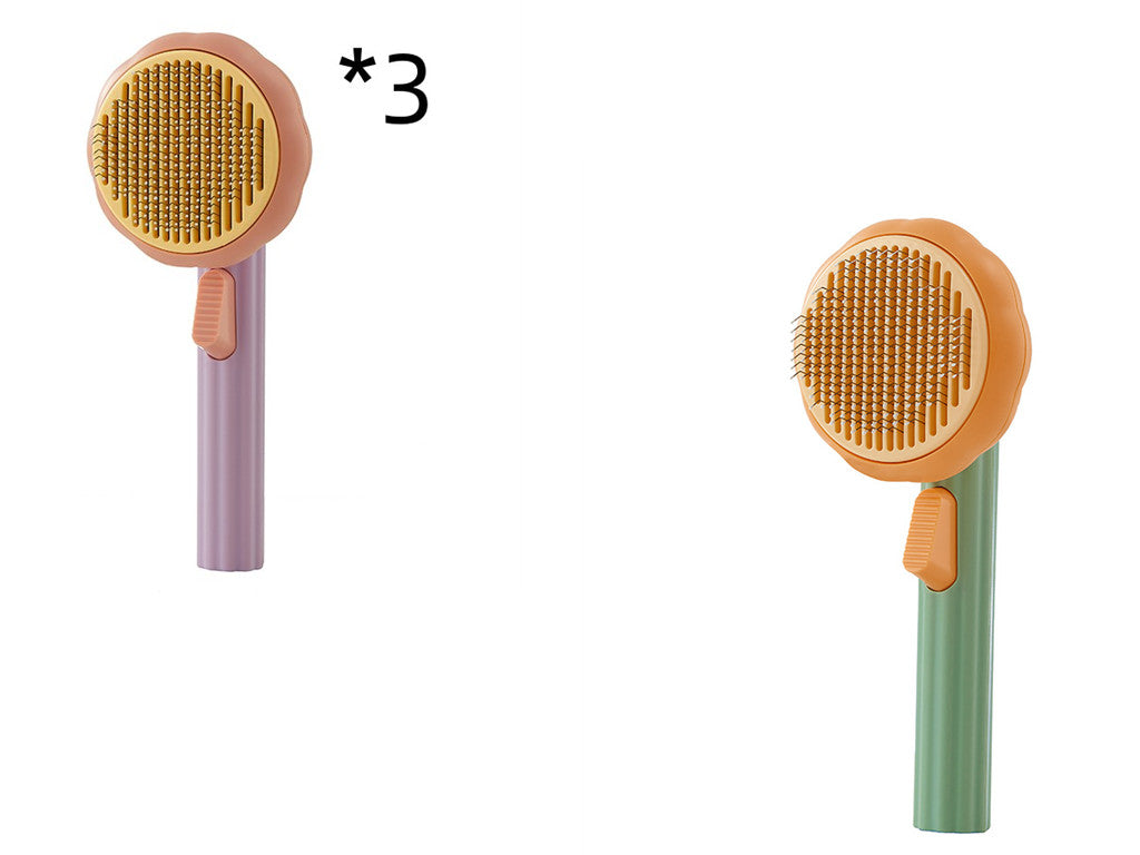 Hot Selling Pet Cat Brush: Self-Cleaning Steel Wire Comb