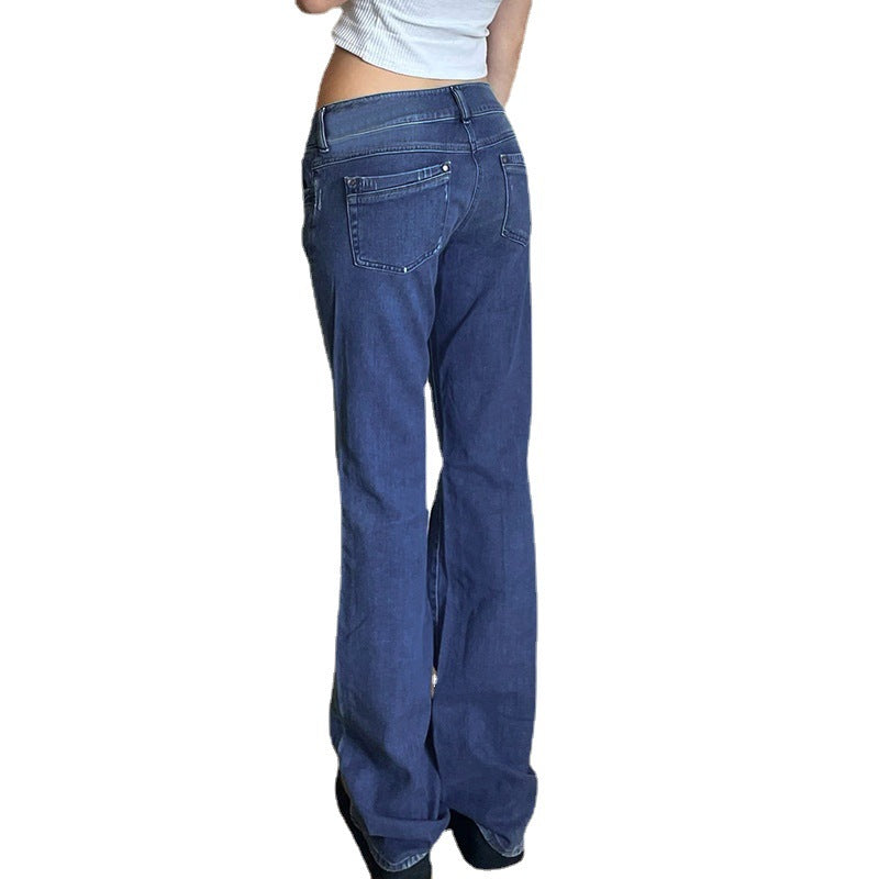 Women's White Washed High Waist Bootcut Jeans: Casual Trousers