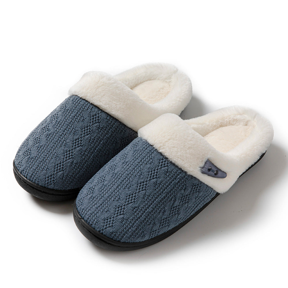 Winter Cotton Slippers: Warm and Non-Slip Home Shoes for Men and Women