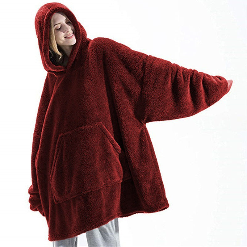 Wearable Blanket Hoodie: Comfortable and Cozy with Big Pocket