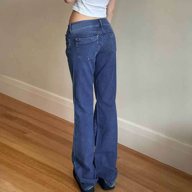 Women's White Washed High Waist Bootcut Jeans: Casual Trousers