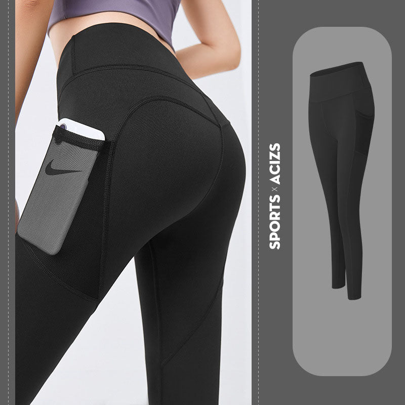 Women's Yoga Pants with Pocket: Tummy Control Leggings for Sports and Fitness