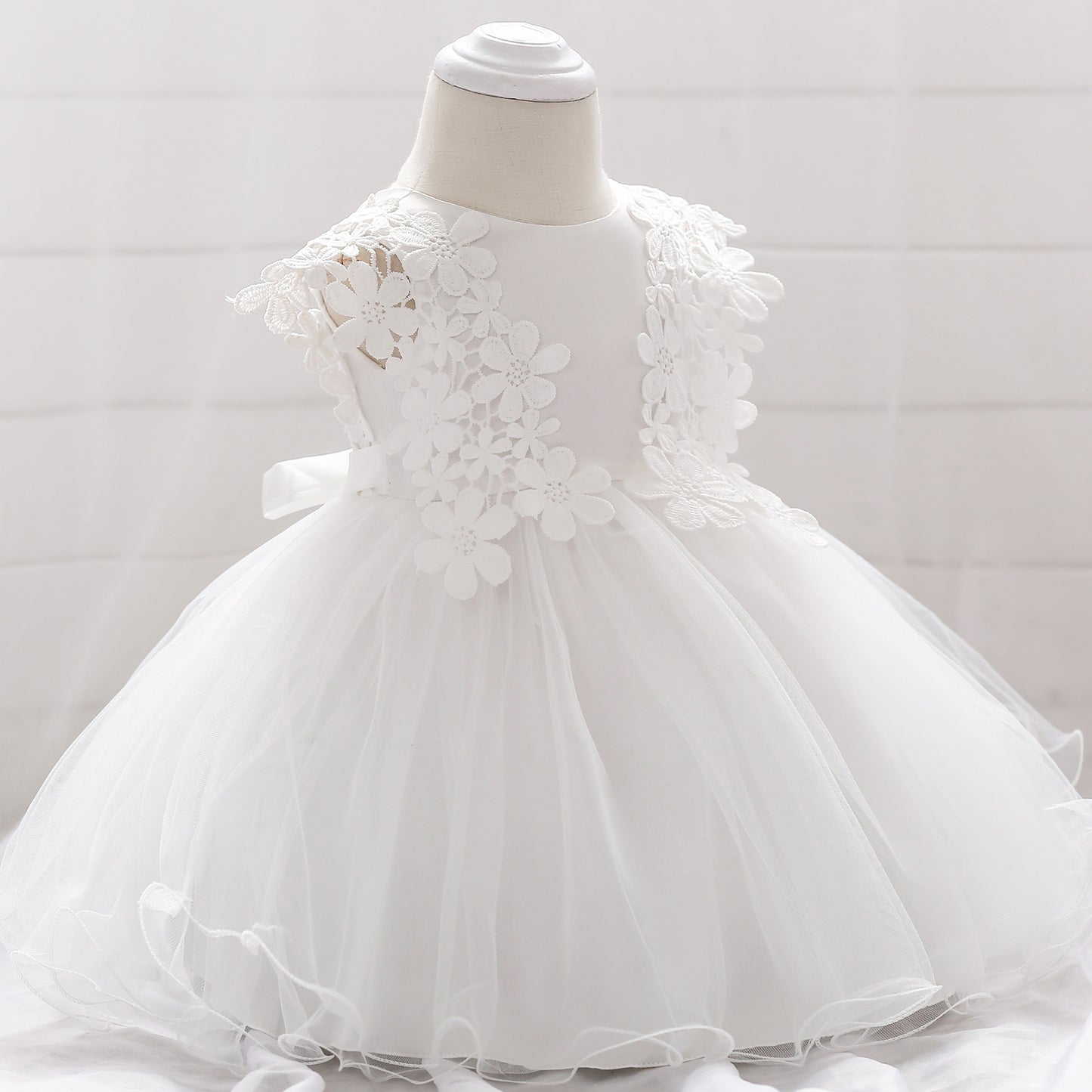 Blossom Beauty Lace Crochet Princess Dress for Baby Flower Girls