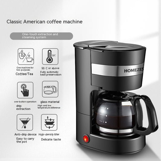 Effortless Brewing Household Automatic Tea and Small American Drip Coffee Maker for Convenient and Delicious Beverages