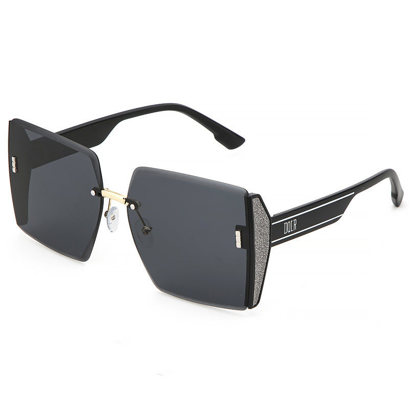 Effortless Elegance Square Rimless Cut Edge Fashion Sunglasses Your Summer Style Essential