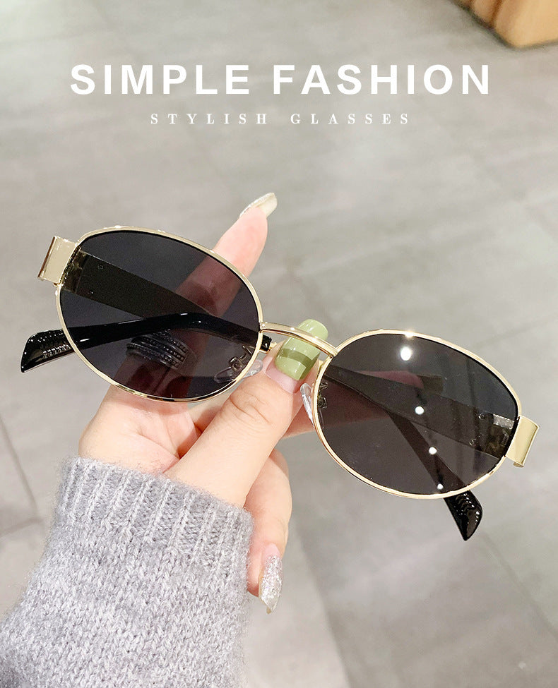 Rock Your Look Punk Style Retro Oval Metal Sunglasses for Timeless Cool and Vintage Vibes