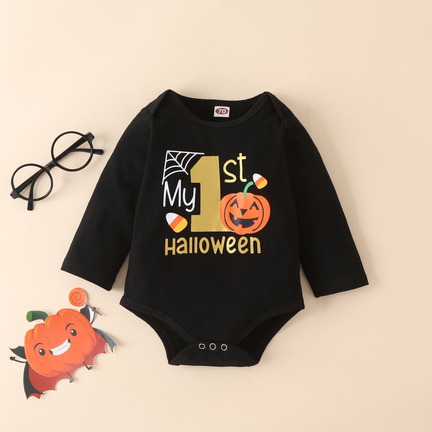 Charming Foreign Trade Baby Pumpkin Long Sleeved Dressing Room Trousers Suit Stylish and Comfortable