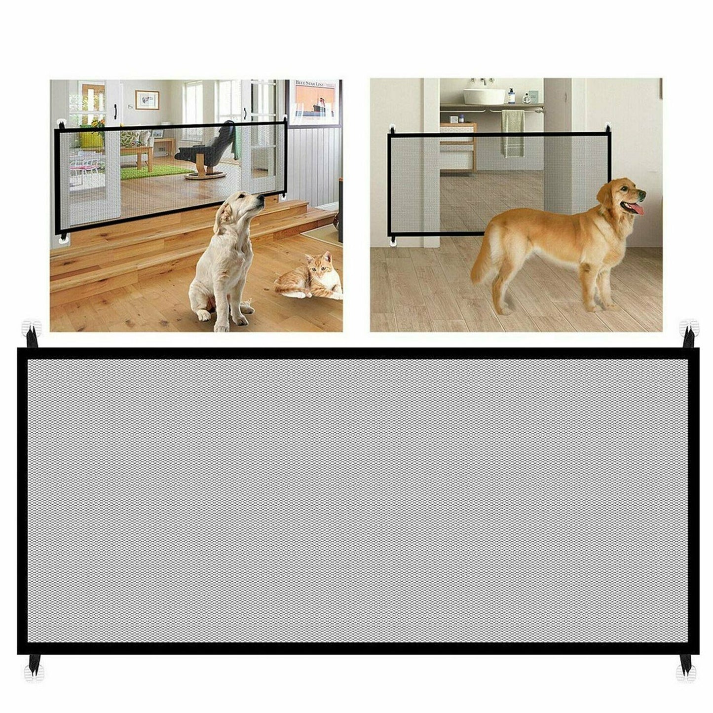 Safety Enclosure Dog Fences Dog Gate The Ingenious Pet Dog Fence Gate Safe Guard Mesh Magic Pet Gate Pet Supplies Dropshipping