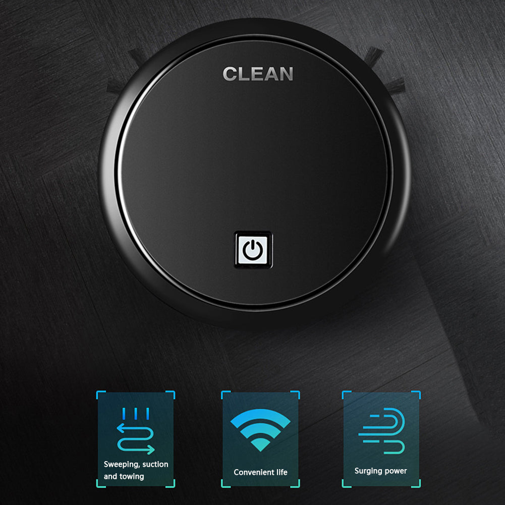 Robot Vacuum Cleaner - Smart, Multifunctional, and USB Rechargeable 3-in-1