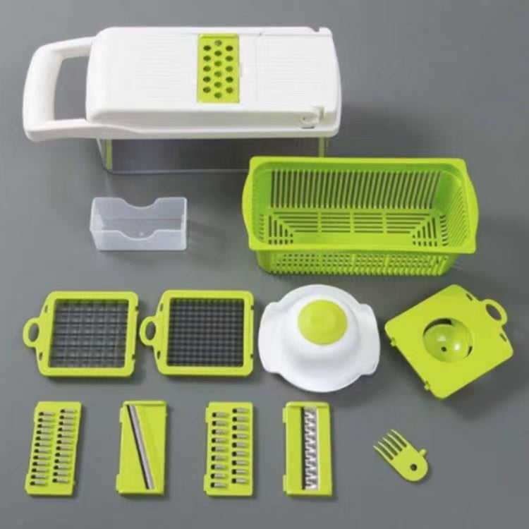 Vegetable Chopper Onion Chopper Artbros 13 in 1 Multi-Functional Kitchen Mandoline Slicer Veggie Fruit Dicer Cutter with Colander Basket and Container