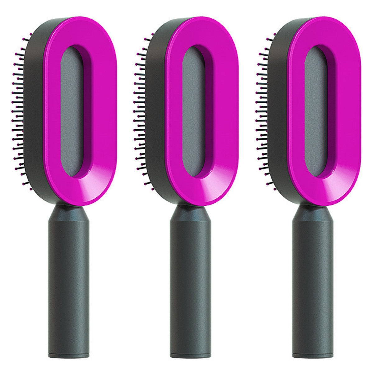 One-key Cleaning Hair Loss Airbag Massage Scalp Comb Anti-Static Hairbrush Self Cleaning Hair Brush For Women