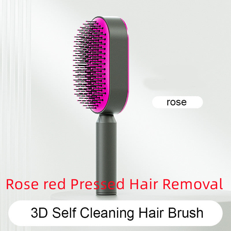 One-key Cleaning Hair Loss Airbag Massage Scalp Comb Anti-Static Hairbrush Self Cleaning Hair Brush For Women