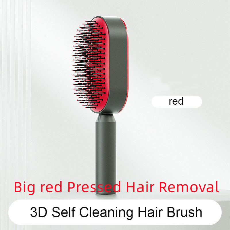 One-key Cleaning Hair Loss Airbag Massage Scalp Comb Anti-Static Hairbrush Self Cleaning Hair Brush For Women