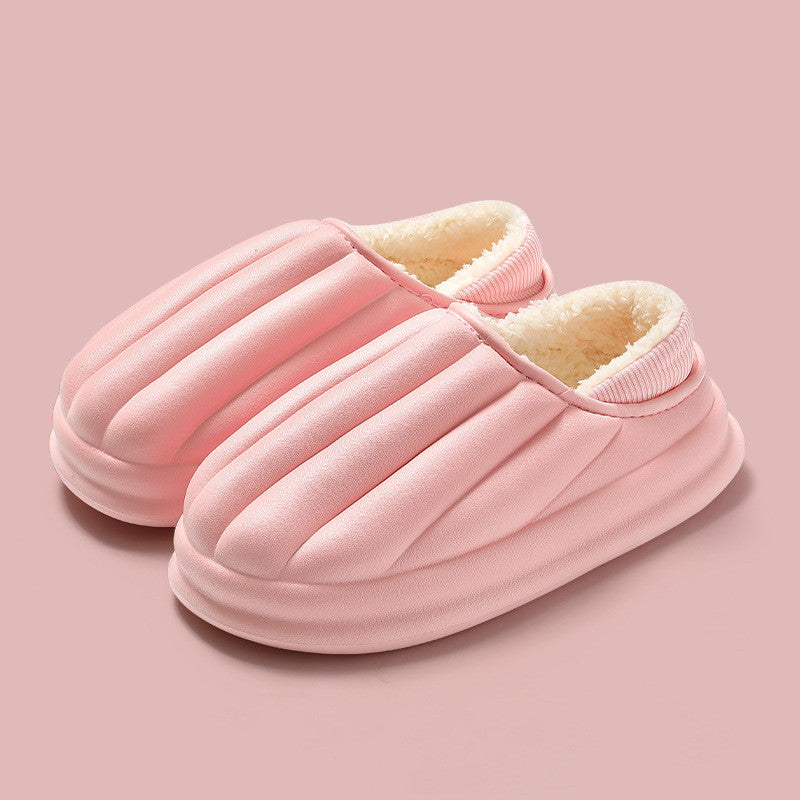 Shell Shape Design Waterproof Plush Slippers for Women