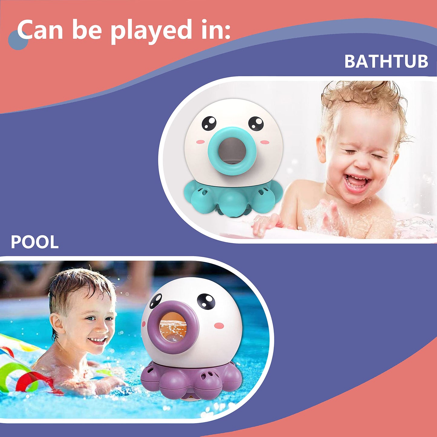 Octopus Fountain Bath Toy Rotating Water Jet for Summer Water Fun Perfect for Kids