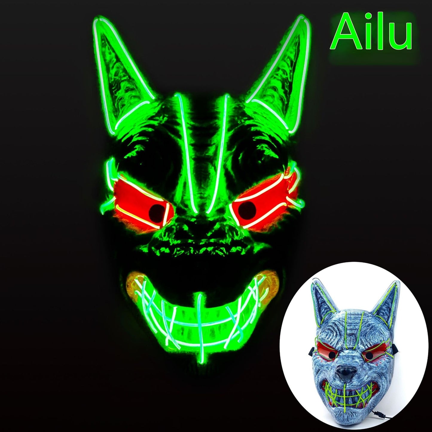 LED Halloween Mask for Costume Cosplay with App