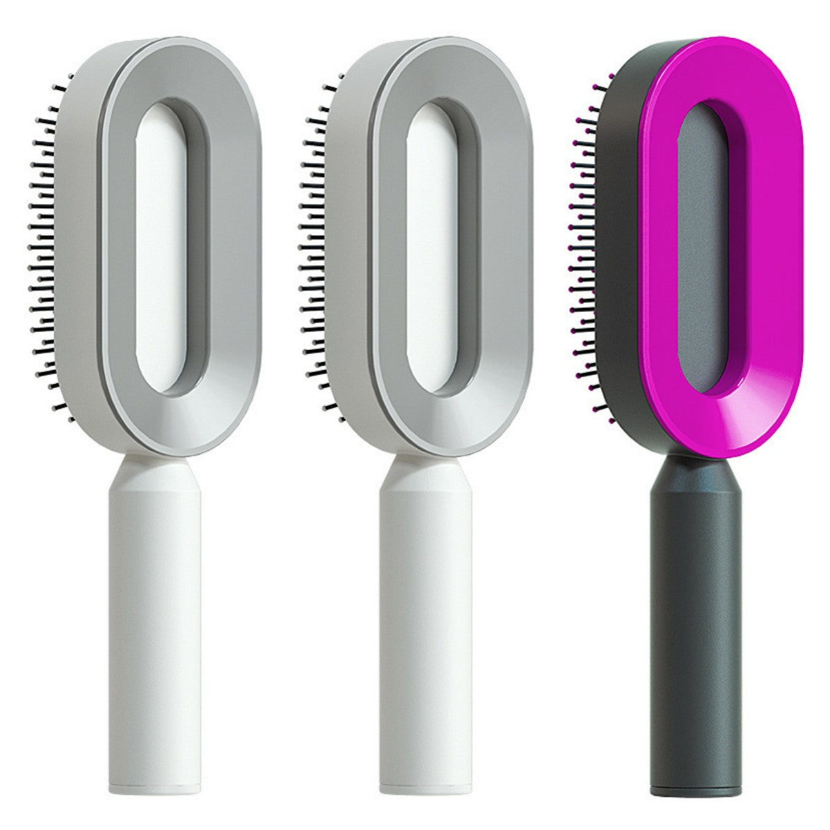 One-key Cleaning Hair Loss Airbag Massage Scalp Comb Anti-Static Hairbrush Self Cleaning Hair Brush For Women