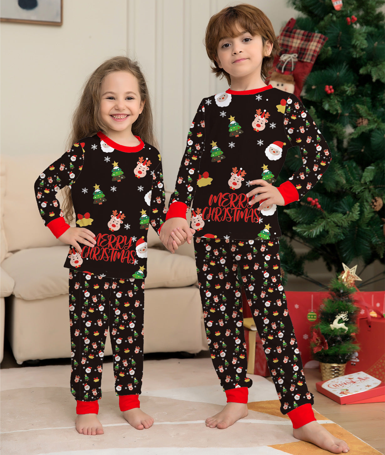 Festive Family Vibes Christmas Matching Pajamas Set for the Whole Family Perfect for Cozy Xmas Sleepwear