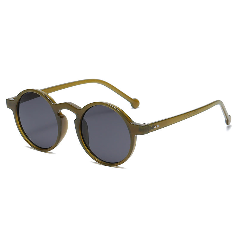 Classic Charm Small Round Frame All Match UV Protection Sunglasses for Timeless Style