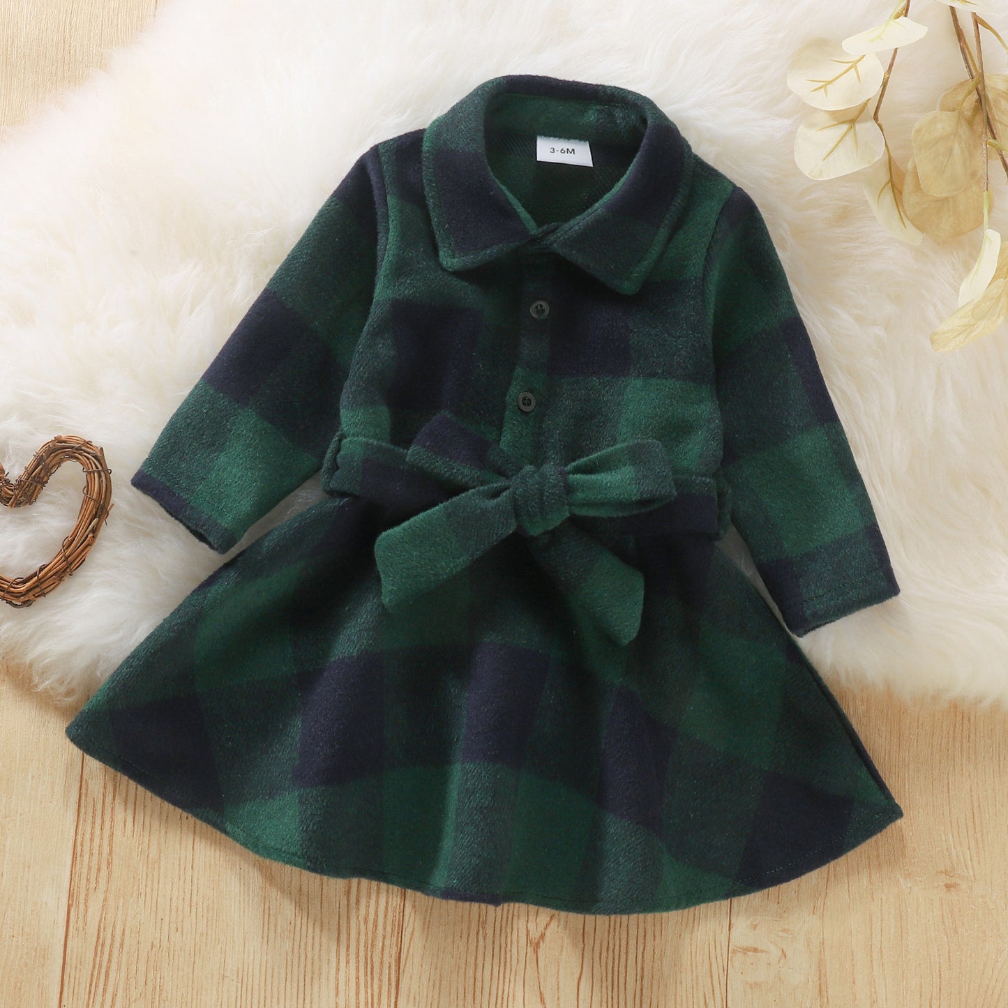 Classic Elegance Adorn Your Little One in Our Black and Red Plaid Baby Dress a Timeless Statement of Style