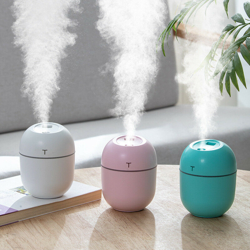 Mini USB Ultrasonic Humidifier with Essential Oil Diffusion and LED Night Light