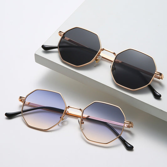 Timeless Elegance Classic Vintage Metal Multilateral Sunglasses for a Touch of Retro Charm