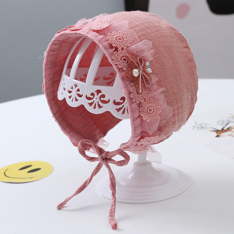 Spring And Autumn Thin Section Baby Girl  Children's Clothing Hat