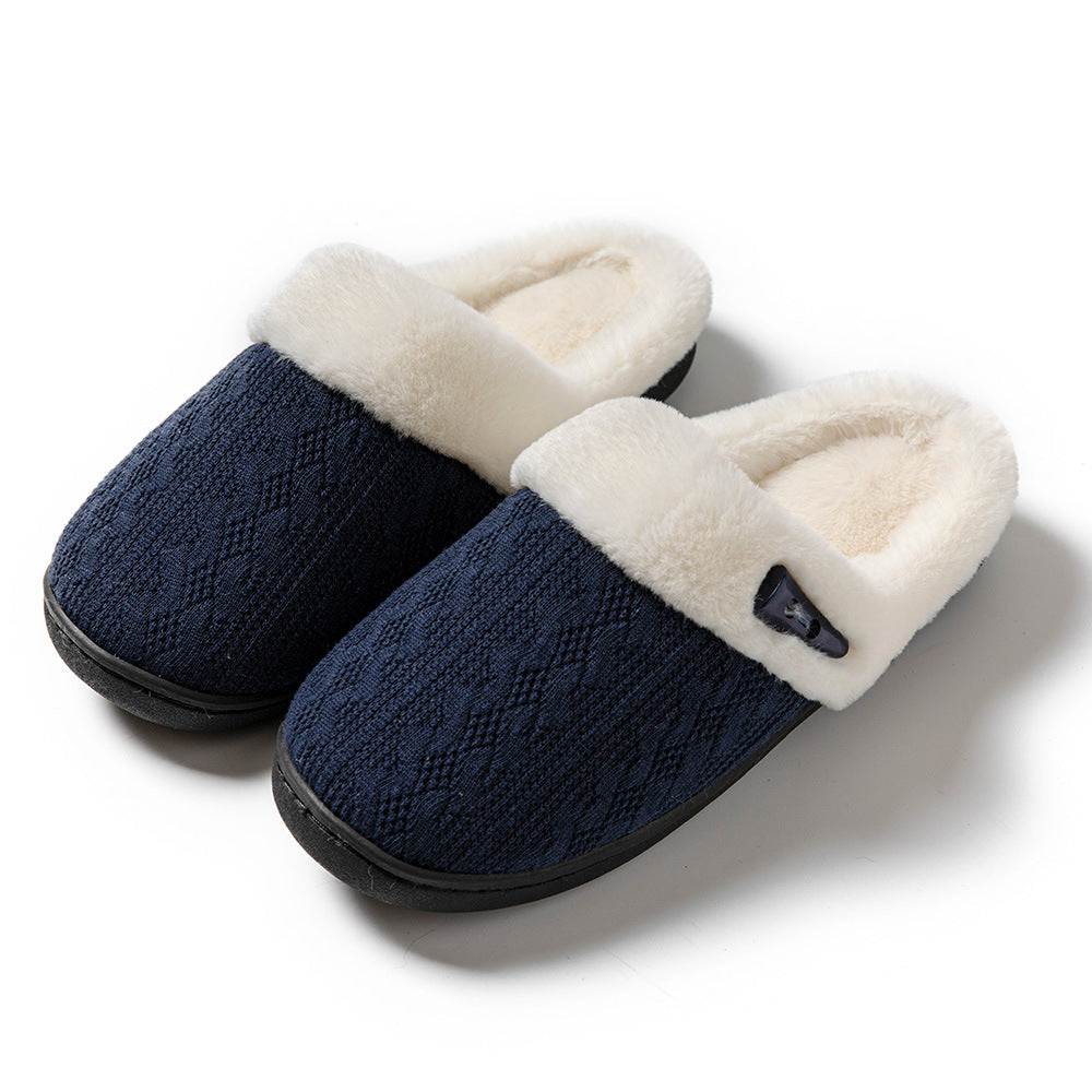 Winter Cotton Slippers: Warm and Non-Slip Home Shoes for Men and Women