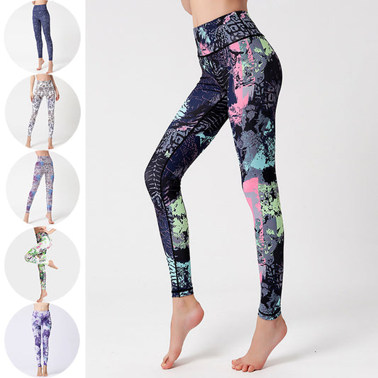 Trendy Tie Dye Fashionable High Waist Leggings for Women Fitness and Yoga