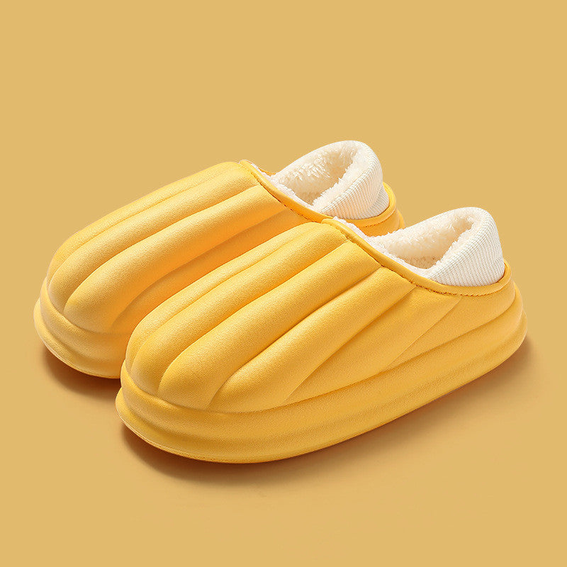 Shell Shape Design Waterproof Plush Slippers for Women