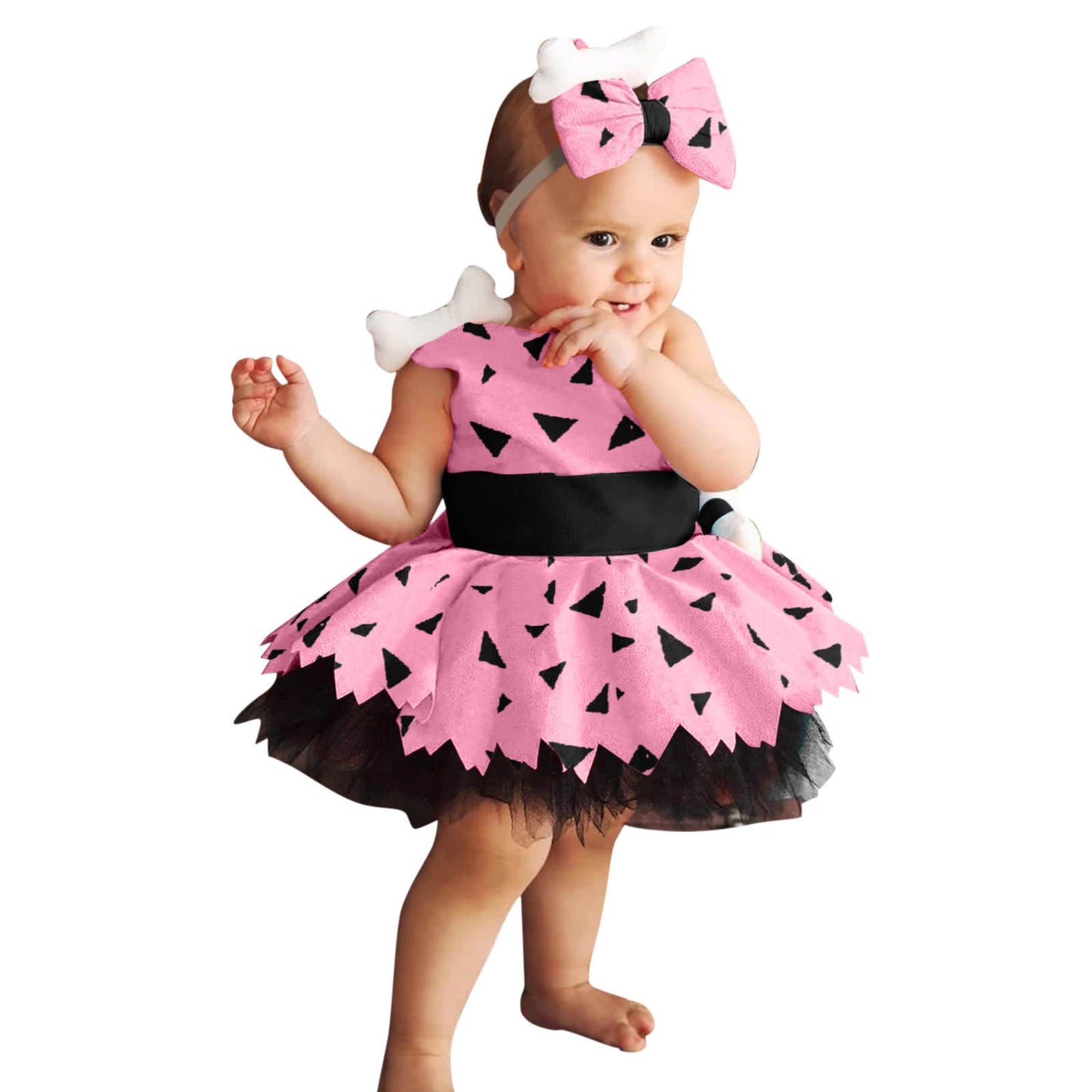 Spooky Chic Girls Fashion Simple Halloween Mesh Costume Suit for Festive Fun