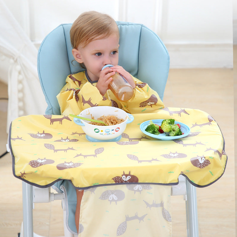 Stay Mess Free with Children Long Sleeved Apron Dining Chair Bib Overalls