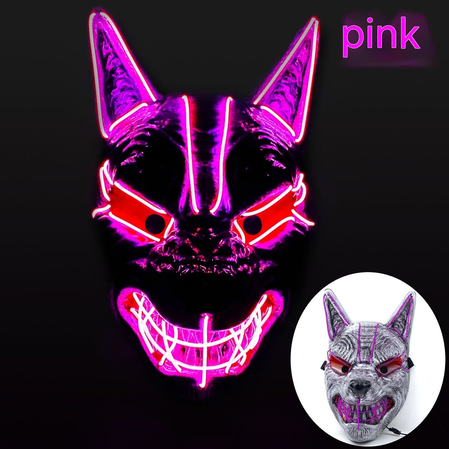 LED Halloween Mask for Costume Cosplay with App