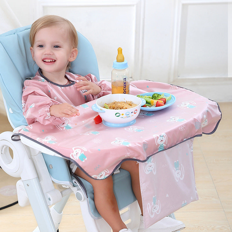 Stay Mess Free with Children Long Sleeved Apron Dining Chair Bib Overalls