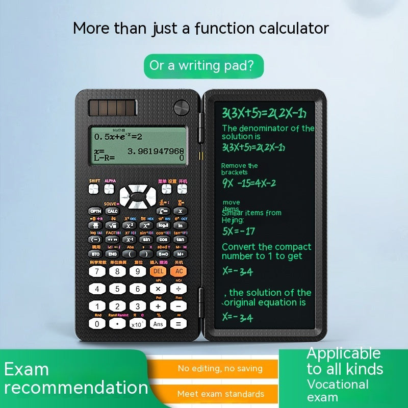 Versatile Innovation 2 in 1 Foldable Scientific Calculator with Handwriting Tablet and Learning Function Ideal for Desk or On the Go Use