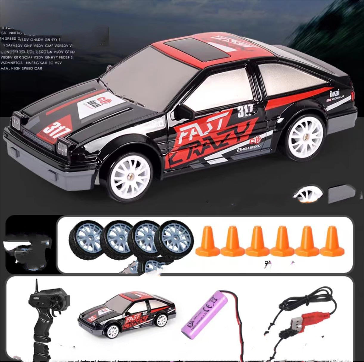 4WD 2.4G RC Drift Car Remote Control GTR AE86 Model Racing Toy for Kids