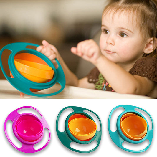 Revolutionize Mealtime 360° Rotating Universal Spill Proof Bowl for Mess Free Dining