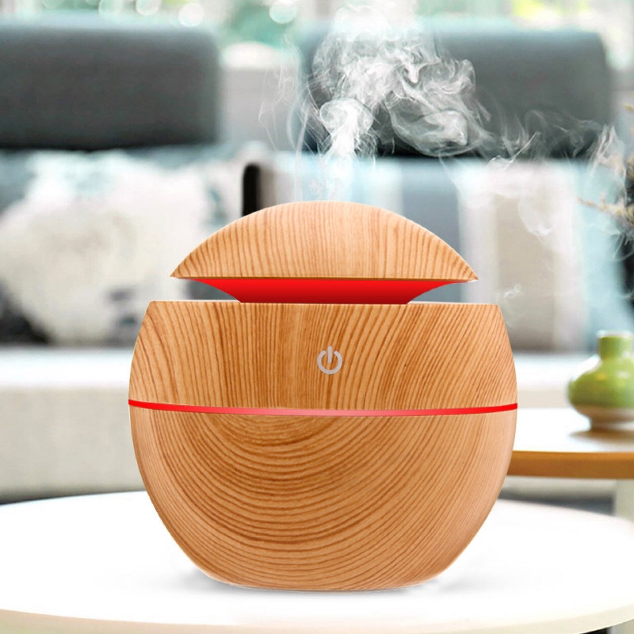 Mushroom Wood Grain Humidifier for Fresh Air Decor