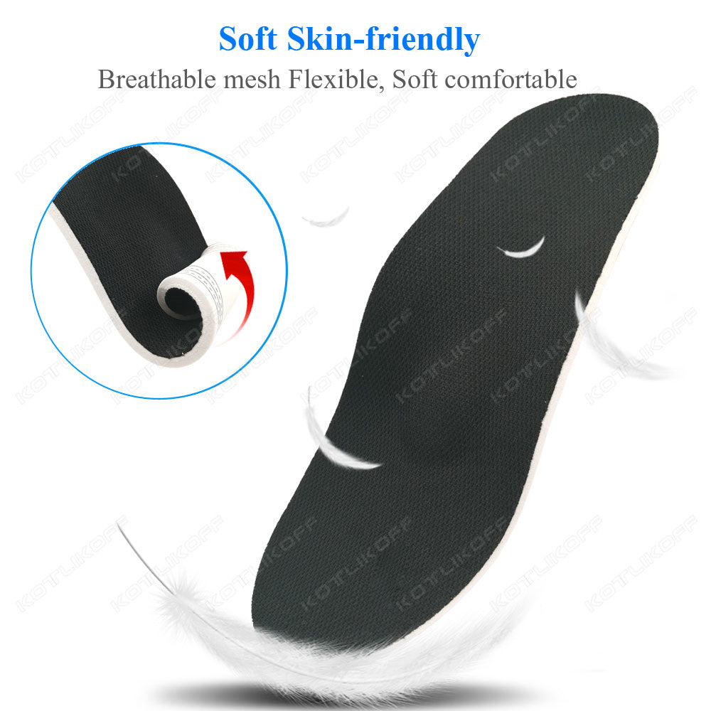 Premium Orthotic High Arch Support Insoles Gel Pad 3D Arch Support Flat Feet for Women Men Orthopedic Work Shoes Sole Foot Pain