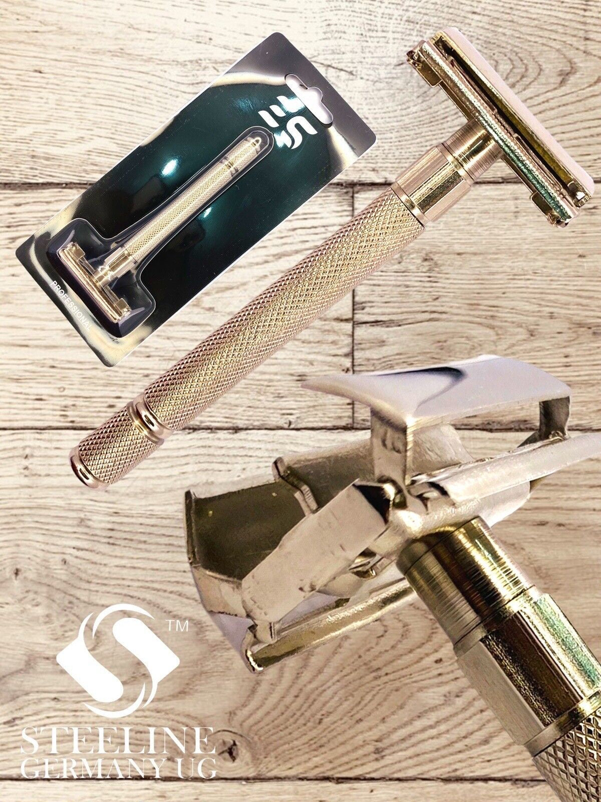 RASOIO SICUREZZA BUTTERFLY TIPO PETTINE CHIUSO OMEGA DOUBLE EDGE SAFETY RAZOR