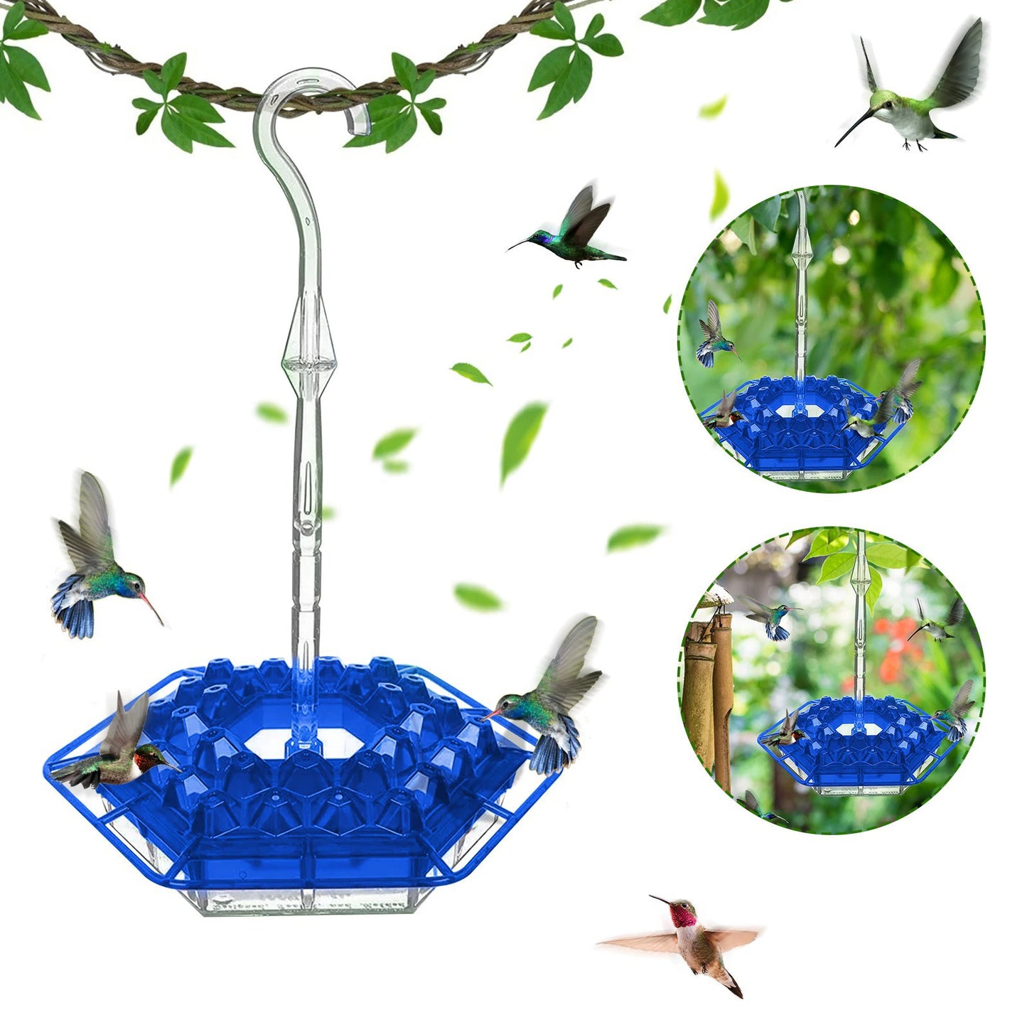 Hummingbird Feeders for Outdoor Marys Hummingbird Feeder with Perch and Built-In Ant Moat Outdoor Bird Feeder Pet Bird Supplies