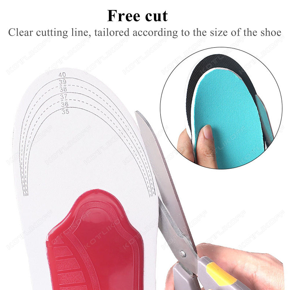 Premium Orthotic High Arch Support Insoles Gel Pad 3D Arch Support Flat Feet for Women Men Orthopedic Work Shoes Sole Foot Pain