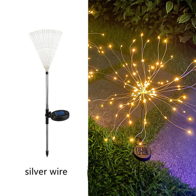 90 LED Solar Lights Outdoor Solar Garden Lights Waterproof Flash Solar String Lights Lawn Firework Lamp Garden Christmas Decor