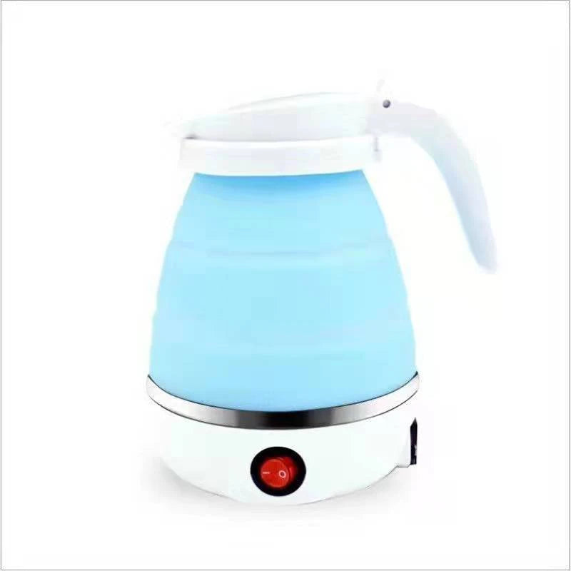 0.6L Mini Folding Kettle Portable Water Heater 600W Silicone Compression Electric Kettle Home Kettle Easy to Travel With