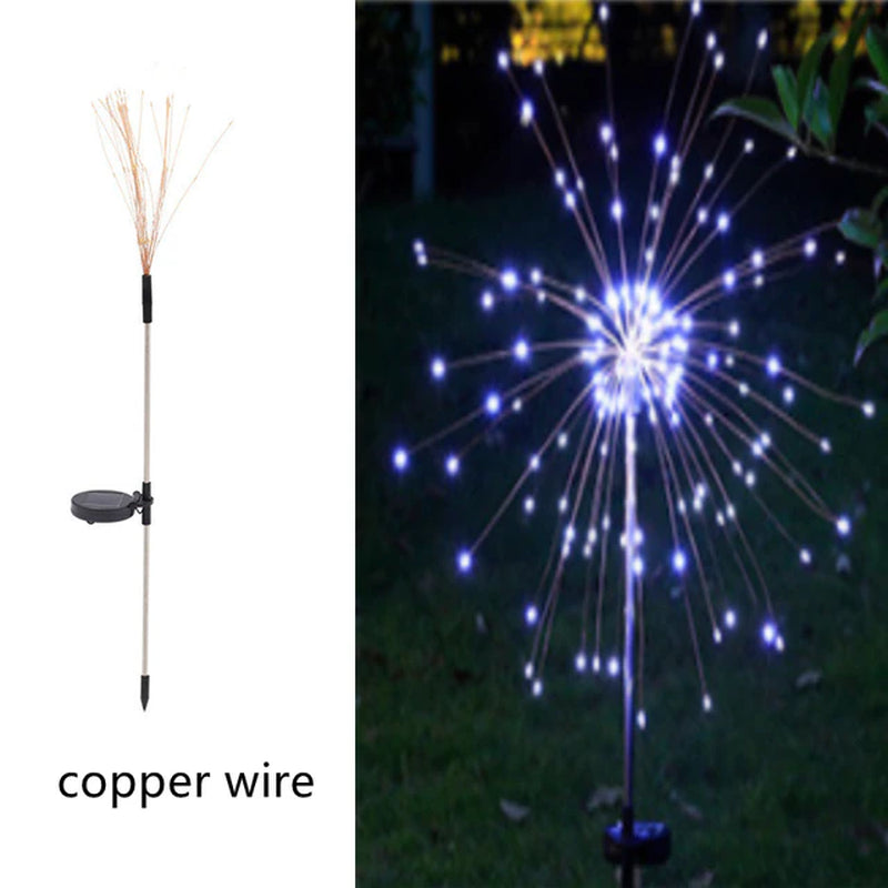 90 LED Solar Lights Outdoor Solar Garden Lights Waterproof Flash Solar String Lights Lawn Firework Lamp Garden Christmas Decor